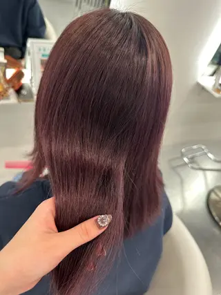 ミディアム カラー ならざきつぐみ /天王寺/ハイトーンのヘアスタイル