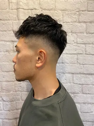 ショート カラー パーマ メンズ 💈メンズ特化 副店長松浦一聖💈のヘアスタイル