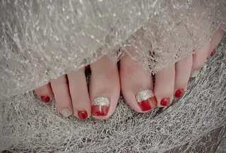 ネイル I-nailロング /ワンホン/キラキラのネイルデザイン