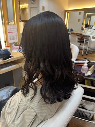 ミディアム カラー ✂︎HITOMI✂︎ 副店長のヘアスタイル