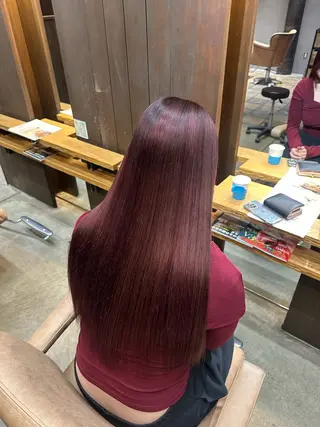 ロング カラー 水光艶カラー/ 艶ブリーチ/颯のヘアスタイル