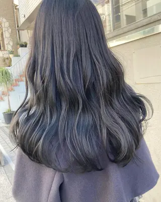 ロング カラー ヘアアレンジ オリーブ透明感カラー 表参道/MIKUのヘアスタイル