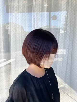ミディアム カラー 高浜 夕海のヘアスタイル