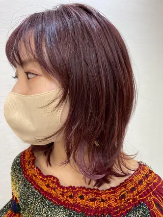 ミディアム 🎼レイヤー/透明感 カラー/nene♬のヘアスタイル