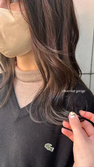 セミロング Yurina 💖透明感カラー💖のヘアスタイル