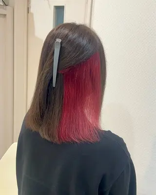 ミディアム カラー 大竹里旺/belle /インナーカラーのヘアスタイル