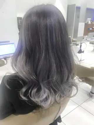 セミロング カラー バレイヤージュ& 高発色カラー/市川のヘアスタイル
