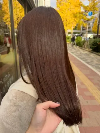 ロング カラー たぴ。ぱつっとボブ/ つや髪🍒髪質改善のヘアスタイル