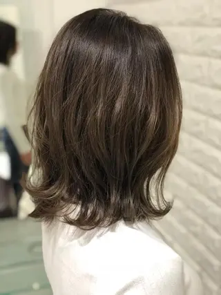 ミディアム カラー パーマ 【白髪ぼかし】 矢内　夏輝のヘアスタイル