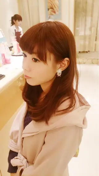 セミロング ロング カラー sato yoのヘアスタイル