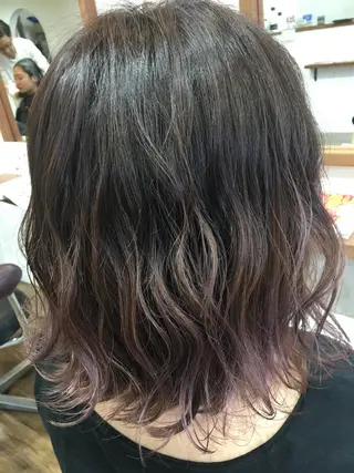 カラー ブリーチ毛縮毛矯正 👑山口のヘアスタイル