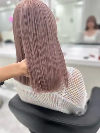 ミディアム カラー 渋谷人気1位✨カラー 縮毛、髪質改善のヘアスタイル