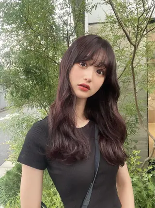 セミロング カラー 顔周りカット 【オノザワリョウ】のヘアスタイル