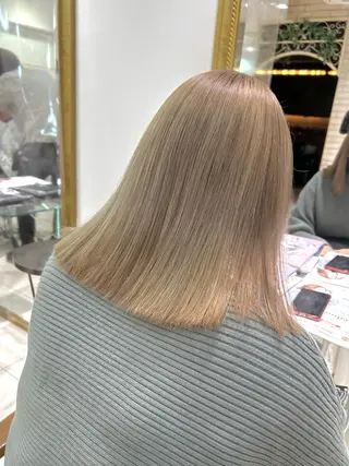 ミディアム カラー 透明感カラー 古山 結季🌙🖤のヘアスタイル