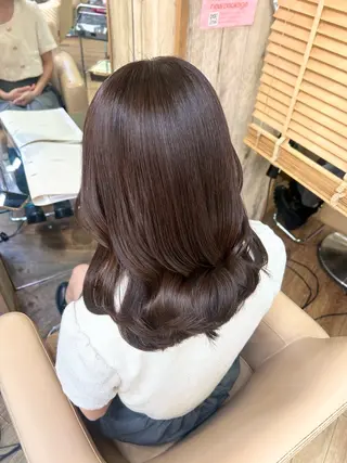 セミロング カラー 🐰🎀艶髪特化 yuzuka🎀🐰のヘアスタイル