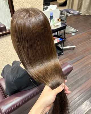 ロング カラー かどた はるなのヘアスタイル