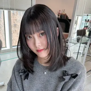 セミロング エクステモデル募集 💗大阪梅田/川上のヘアスタイル