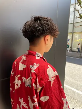 ミディアム パーマ メンズ 【柏メンズパーマ職人 】店長　KAZUMAのヘアスタイル