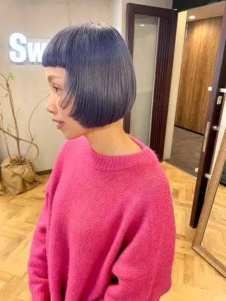 ミディアム カラー パーマ ヘアアレンジ メンズ キッズ ネイル マツエク・マツパ アイブロウ tatsumi/ボブ ウルフ/レイヤーのヘアスタイル