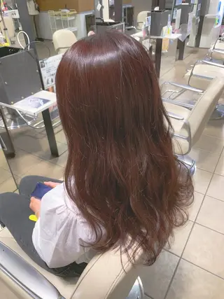 セミロング カラー 地毛風ストレート/ 髪質改善/榎本流行のヘアスタイル