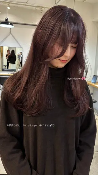ミディアム 盛れる透明感カラー・ momokaのヘアスタイル