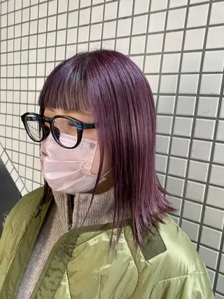 ミディアム 🍋暖色カラーヘアア レンジniina🍋のヘアスタイル
