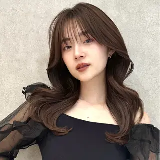 ロング カラー レイヤー🤍 ベージュ🤍　聖奈のヘアスタイル