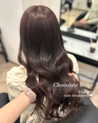 ロング カラー 𝒎𝒐𝒆🩰 名駅/ヘアメ/暖色♡のヘアスタイル