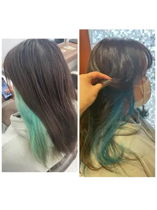 ロング カラー やまこし 美裕樹のヘアスタイル