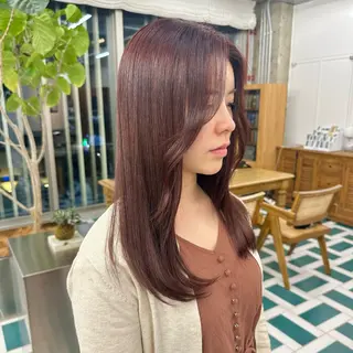 セミロング カラー ボブ/艶髪/栄/ 名古屋/COCOのヘアスタイル