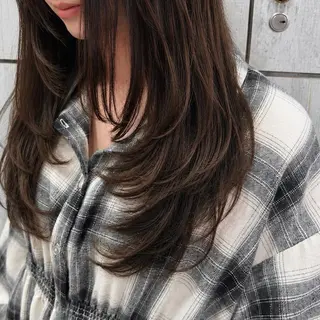 ロング 淡色┊︎ナチュラル 🧁奈那美🧁*.゜のヘアスタイル