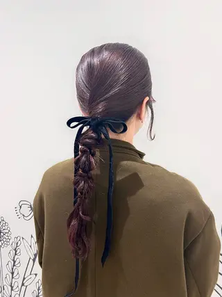 ヘアアレンジ 👔ボブ﹨髪質改善 ストレート🩳ももかのヘアスタイル