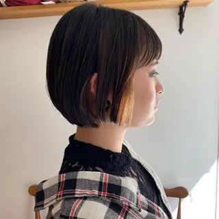 ミディアム ショート& パーマ　坂本のヘアスタイル