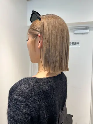 ミディアム カラー 艶ハイトーン‪‪🔆 ️️️安座間 希のヘアスタイル