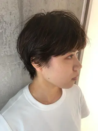 ショート カラー ヘアアレンジ 早瀬裕之 パーマのヘアスタイル