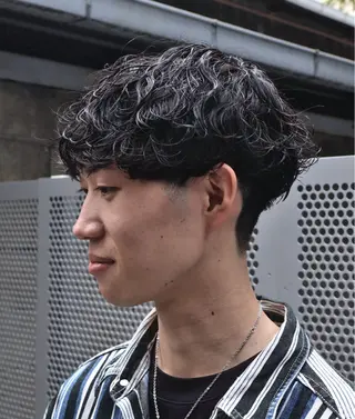 ショート パーマ メンズパーマ梅田 ・川副史晶のヘアスタイル