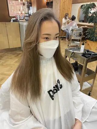 ロング デザインカラー/ボブ ブリーチカラー/ユリのヘアスタイル