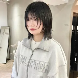 ミディアム カラー レイヤー/縮毛矯正/ 暖色/mao🎀のヘアスタイル