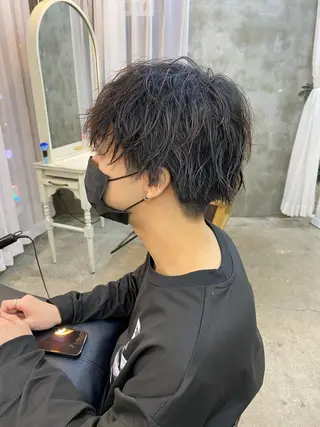 パーマ メンズ 志賀 あずみのヘアスタイル