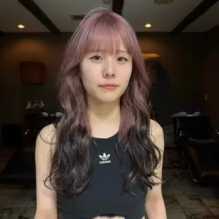 ロング カラー レイヤー/グレージュ /ブリーチなし/ひなのヘアスタイル