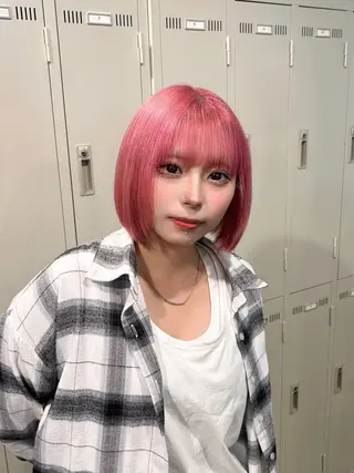 ミディアム カラー 【縮毛矯正ブリーチ】 MANATO🌈のヘアスタイル