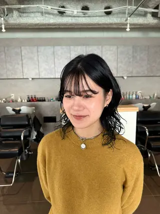 ミディアム カラー 渚音 nanoのヘアスタイル