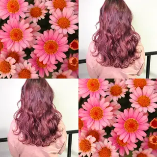 セミロング カラー ヘアアレンジ チャンモリパーマ/韓 国/Minami🦋のヘアスタイル