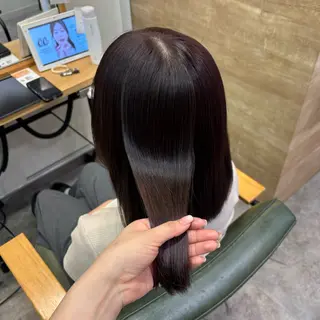 カラー 艶感カラー/オリーブ アレンジ：♡のヘアスタイル