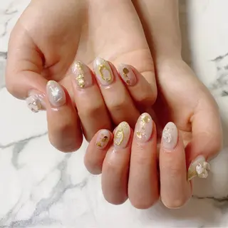 ロング カラー ネイル Q Free nailsのネイルデザイン