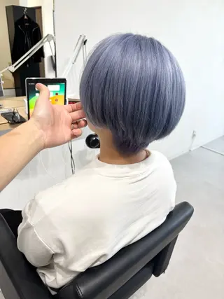 ショート ケアブリーチ 黒瀬有汰のヘアスタイル