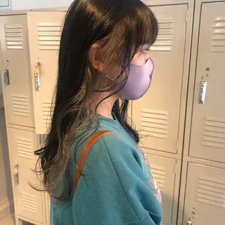 セミロング カラー 古屋 花織のヘアスタイル