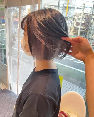 ミディアム カラー ウルフカット ハッシュカット/七海のヘアスタイル