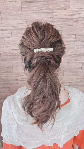 ロング ヘアアレンジ 有坂 里恵のヘアスタイル