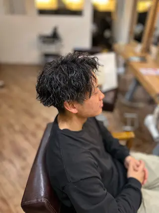 パーマ メンズ 河田 日和のヘアスタイル